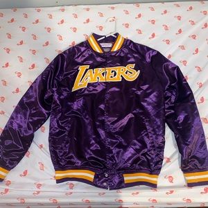 Lakers satin bomber jacket